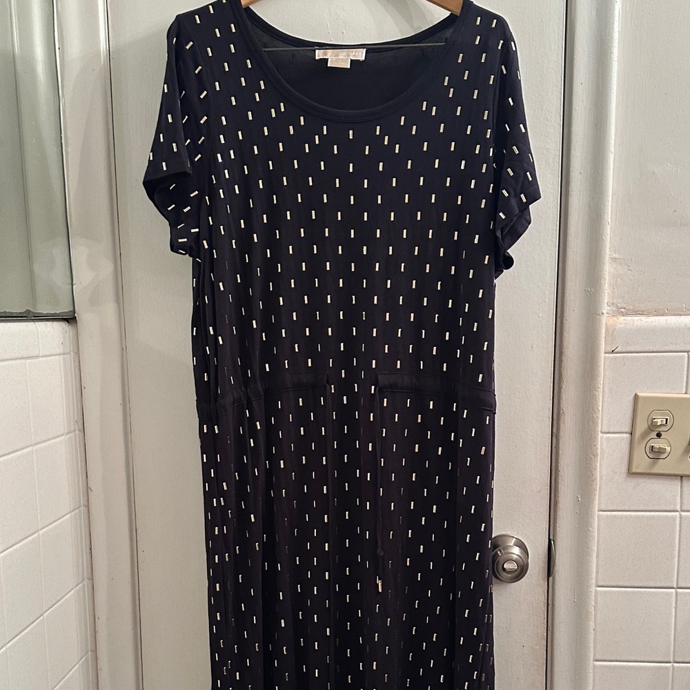 Michael Kors Black and Gold Maxi Dress